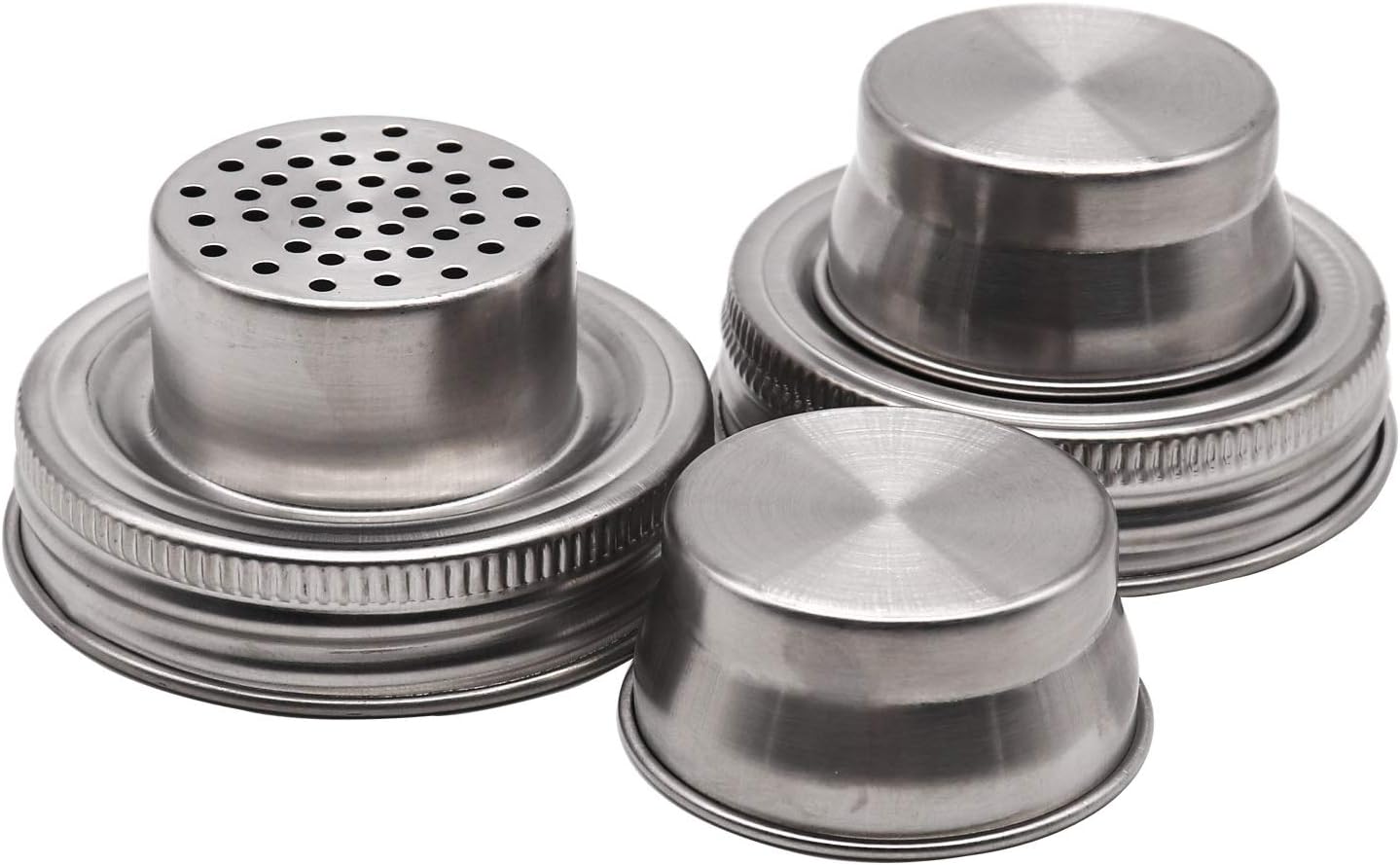 2-Pack Stainless Steel Shaker Lids for Mason Jars - Seal in Freshness!