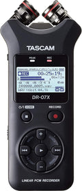 Tascam DR-07X Stereo Handheld Digital Audio Recorder - Portable Field
