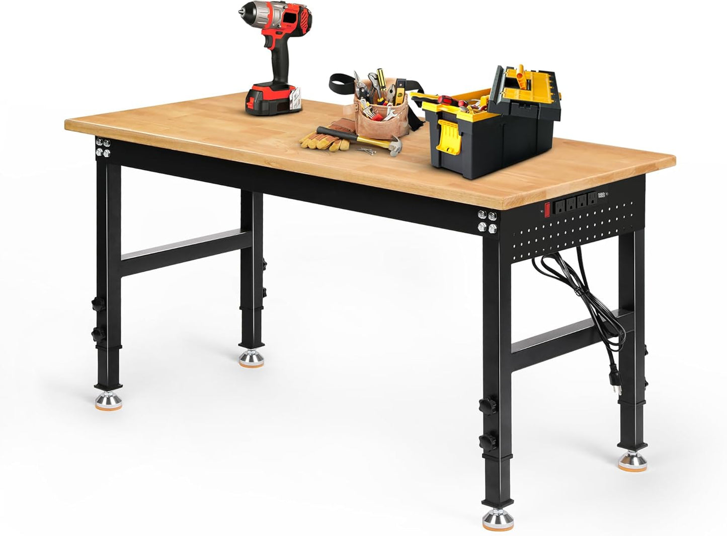 Betterhood Adjustable Height Workbench with Power Outlets