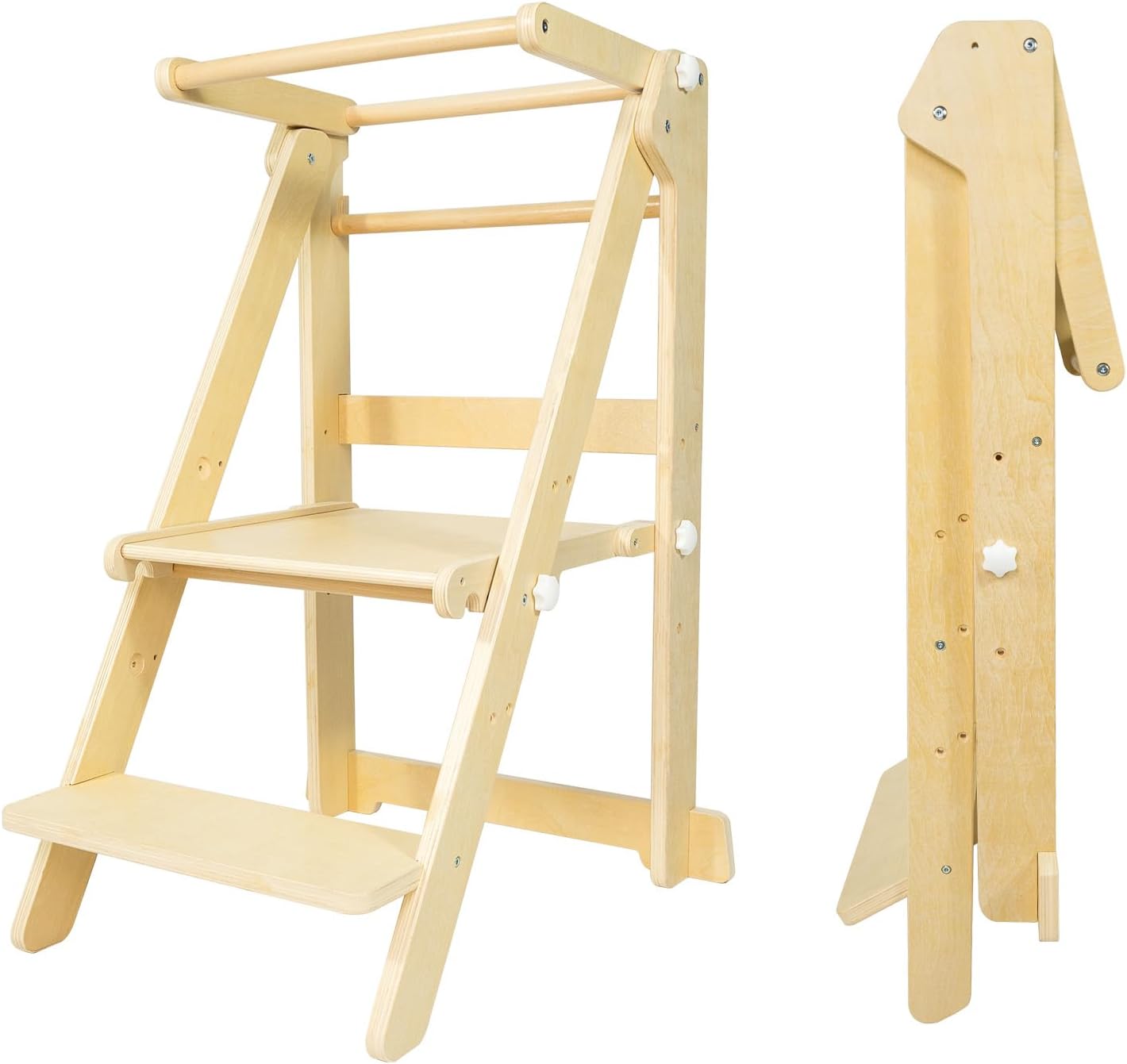 Foldable Toddler Learning Standing Tower for Kitchen and Bath