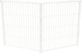32 in White Indoor Dog Playpen - SemiOpen Expandable Gate