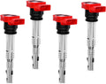Ignition Coil Pack Set of 4 Compatible with Audi and Volkswagen
