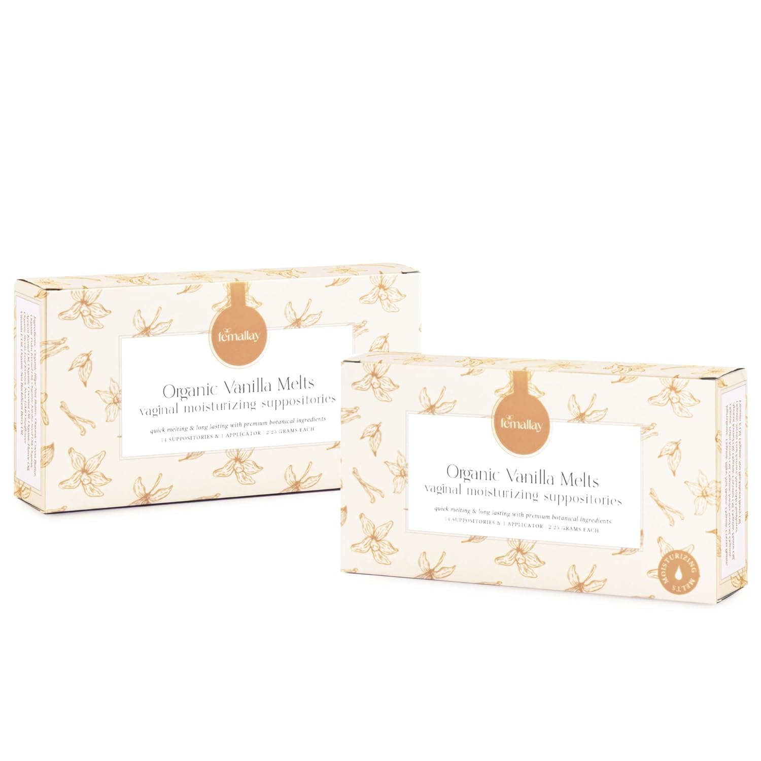 Femallay Organic Vaginal Moisturizing Suppositories for Comfort