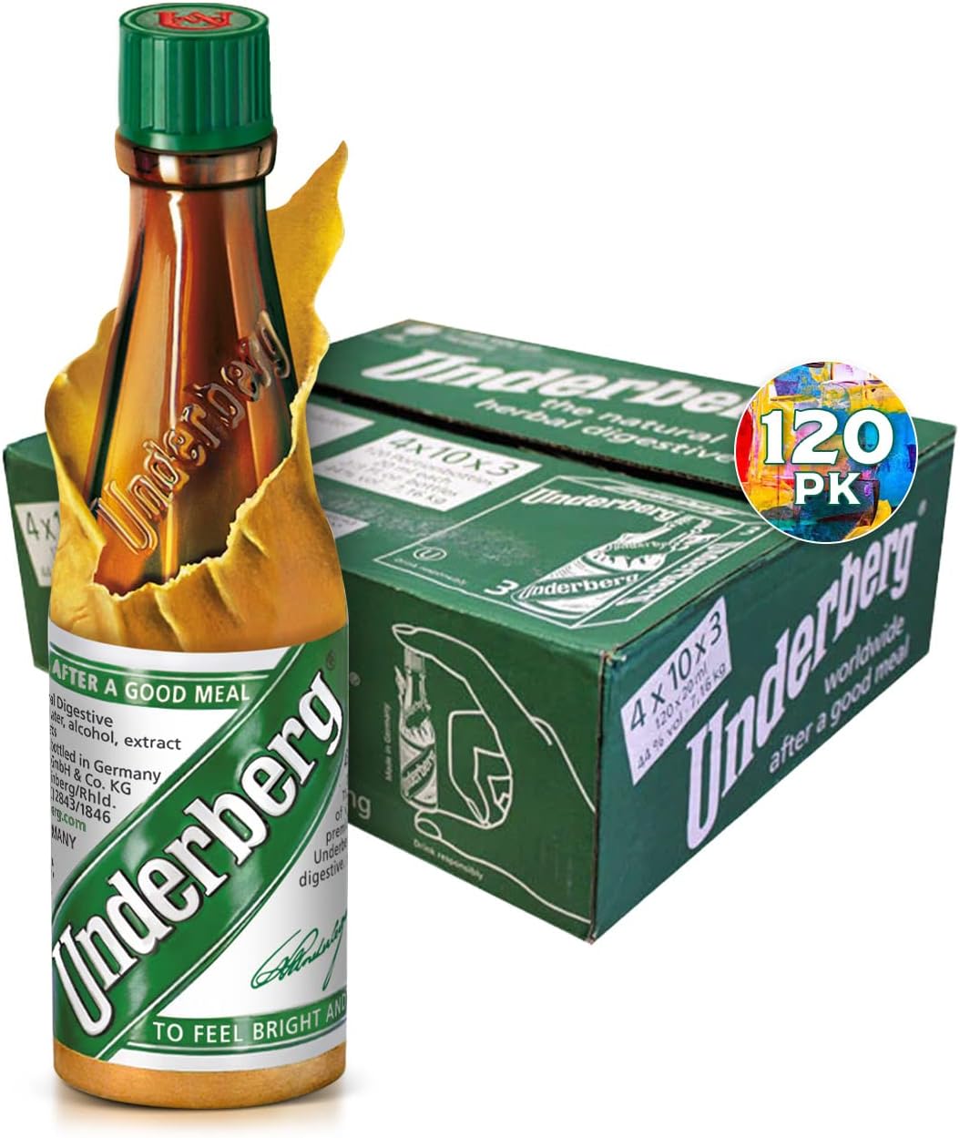 Underberg Herbal Digestive Bitters - Convenient Portion Bottles