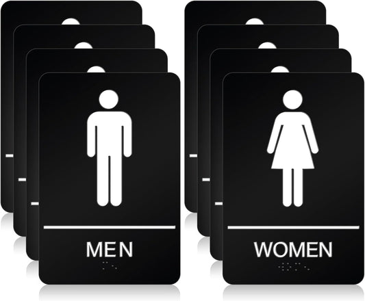 ADA Braille Restroom Signs by DALLAHASEE for Business