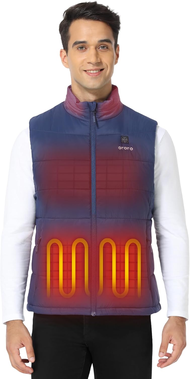 ORORO Men's Heated Vest: Lightweight, Stylish, and Functional