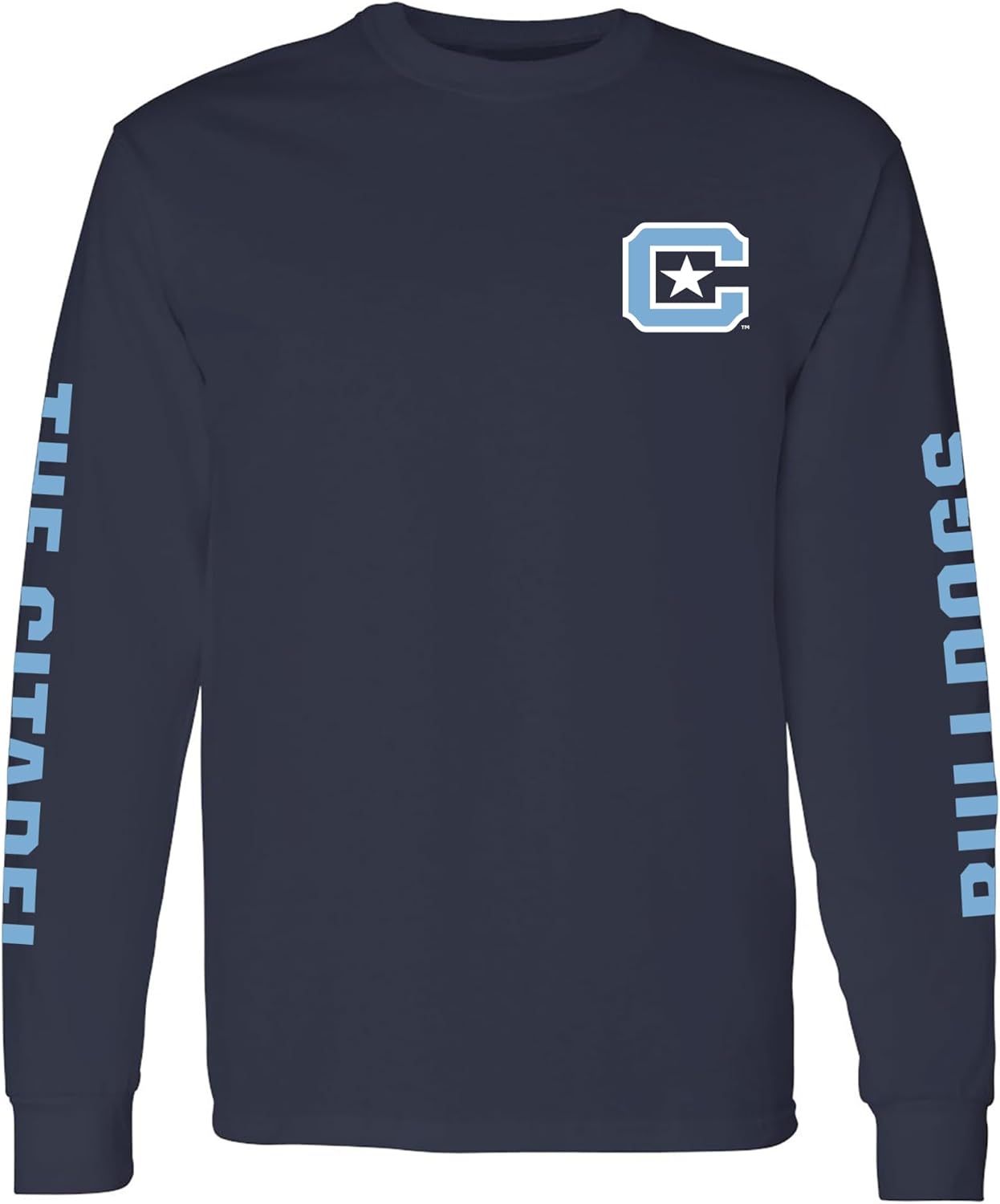 NCAA Double Sleeve Print Long Sleeve Tee for The Citadel Fans