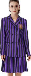 Women Costume Girls School Uniform Pleated Skirt Suit Sets - Classic
