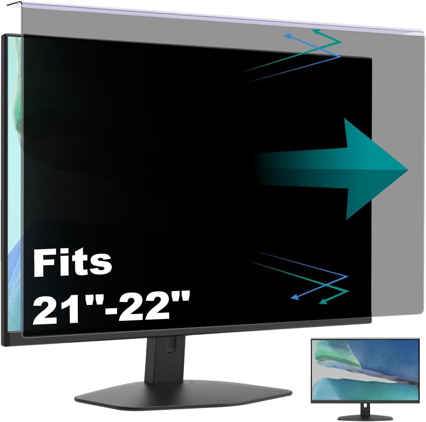 Hanging Computer Privacy Screen Protector for 21.5-22 Inch Monitors
