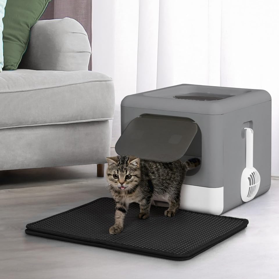 Foldable Cat Litter Box with Lid for Easy Cleaning and Odor Control