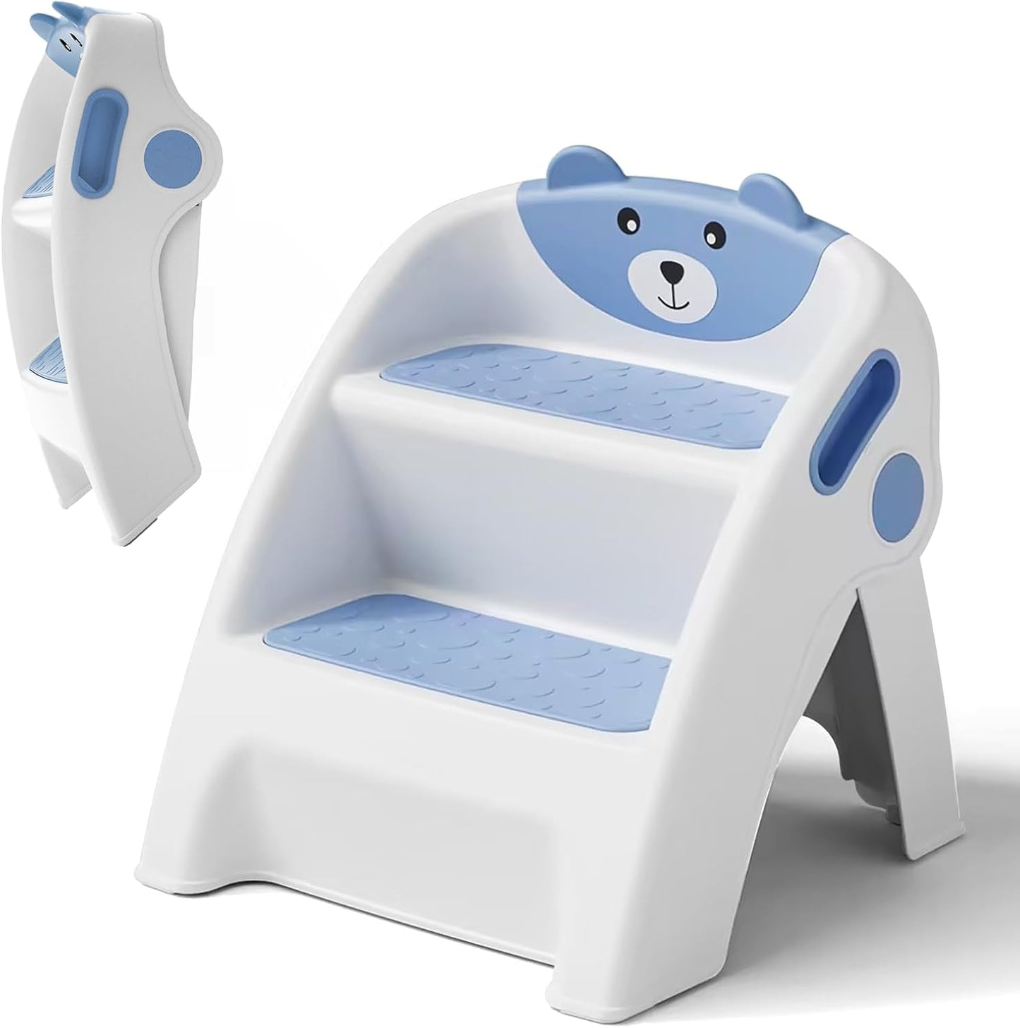 Toddler Step Stool Foldable 2 Step for Kids - Safe and Sturdy