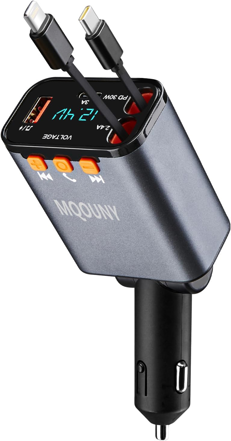 5-in-1 Car Charger with Bluetooth & Handsfree