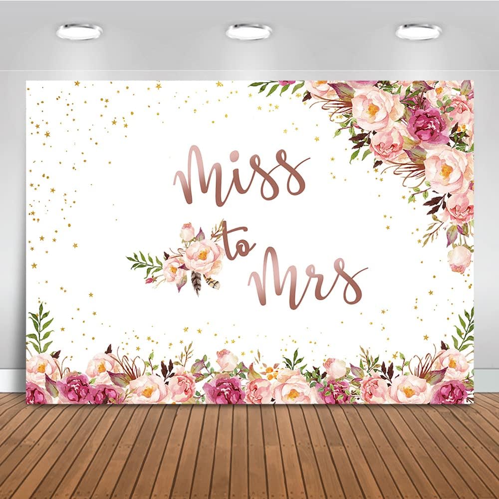 Mocsicka Miss to Mrs Wedding Backdrop for Bridal Shower Events