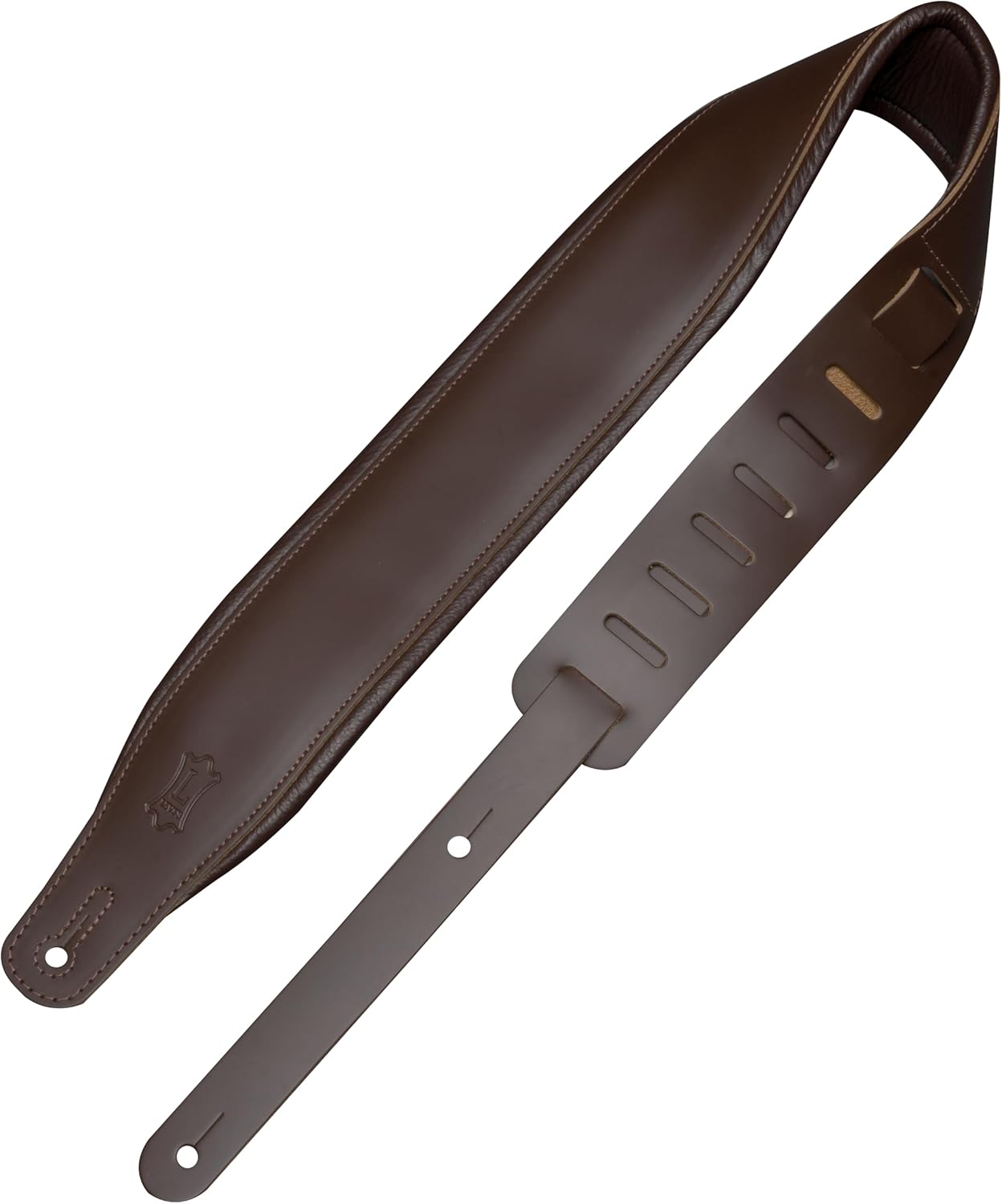 Premium Top Grain Leather Guitar Strap - Dark Brown