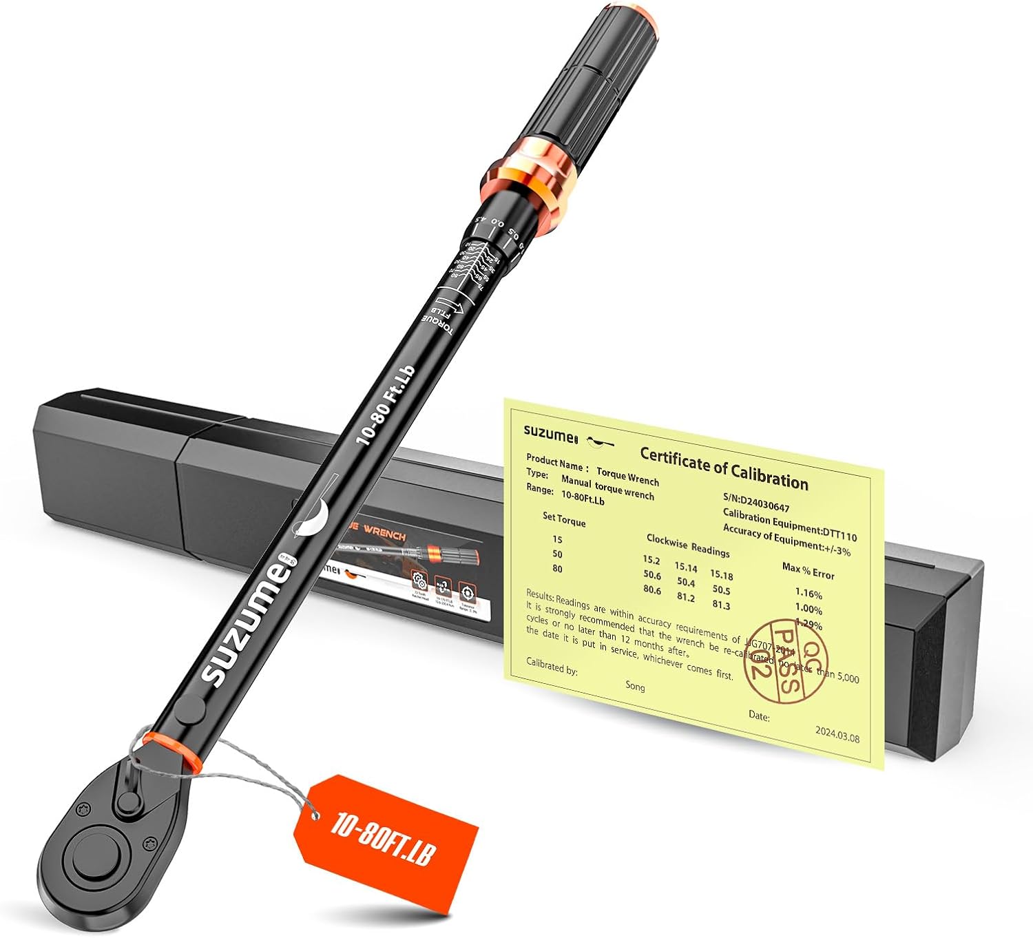 SUZUME Torque Wrench 3/8 Drive for Car and Moto Repairs