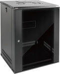 Tecmojo 15U Wall Mount Rack Network Cabinet - Lockable 19in IT