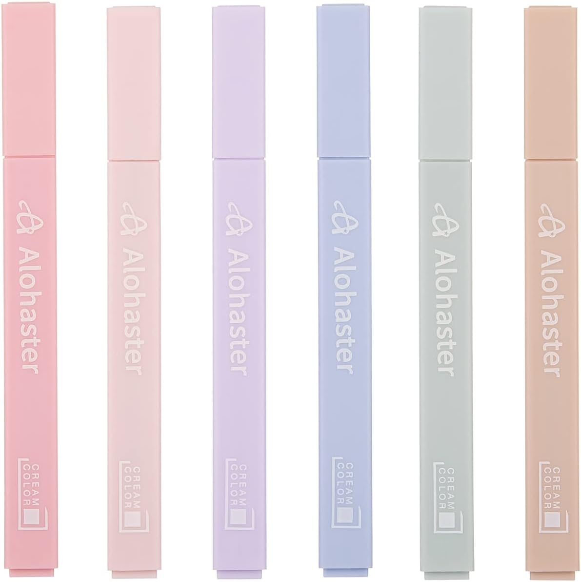 Quick Dry Cute Highlighters, Soft Chisel Tip, No Bleed - Alohaster