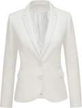 Womens Notched Lapel Blazer Jacket Suit - Classic Office Layer