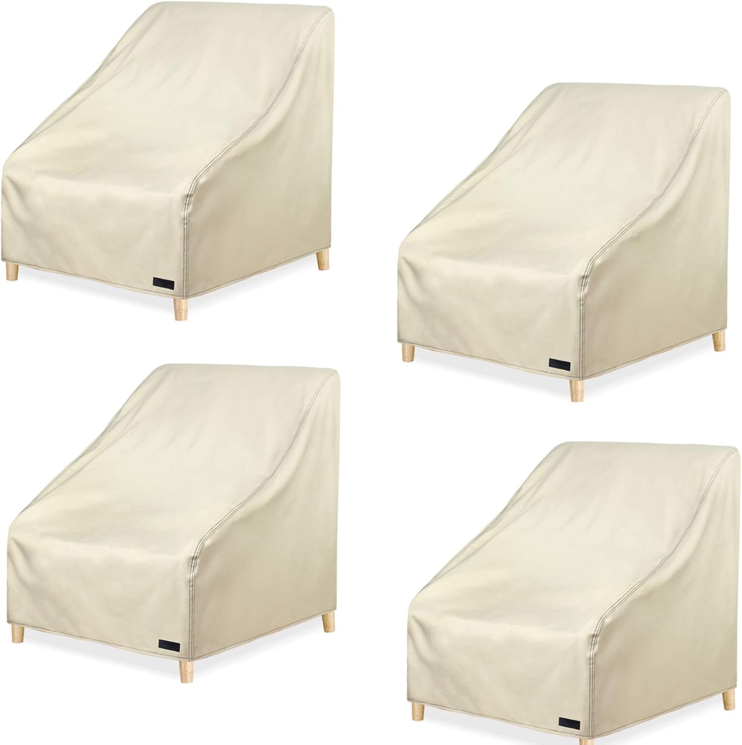 NettyPro Patio Chair Covers 4 Pack - Waterproof Heavy Duty