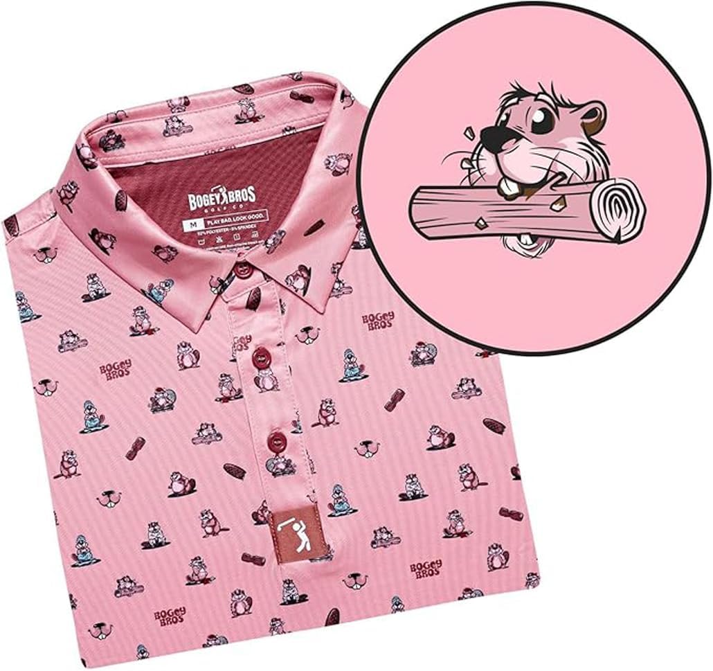 Funny Golf Polo Shirts with UPF 50 Protection for Men