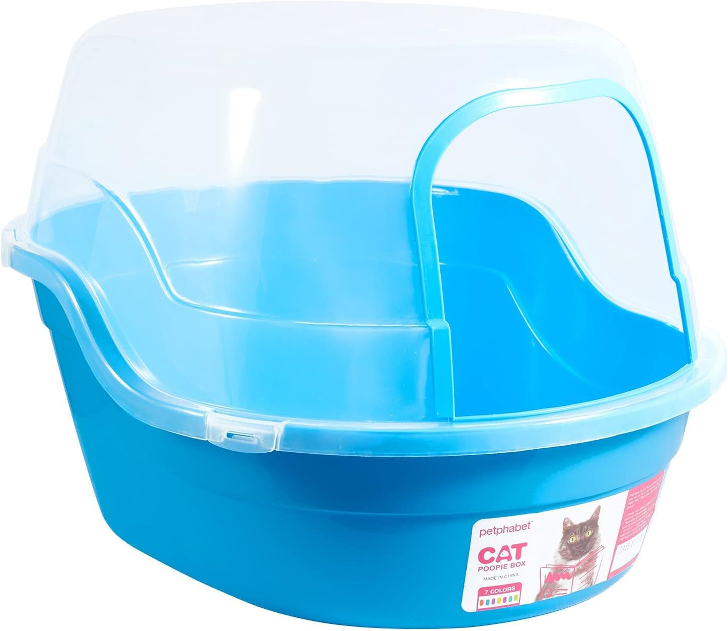 Petphabet Jumbo Hooded Cat Litter Box for Multiple Cats