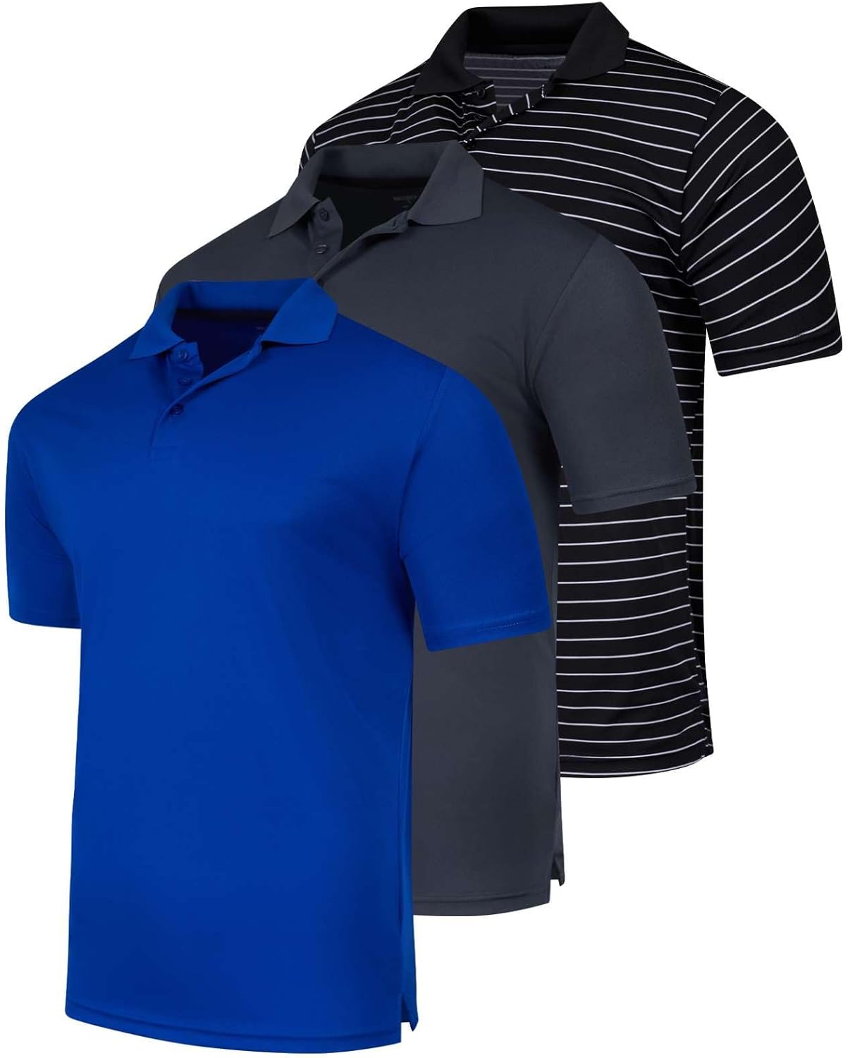 Real Essentials Men's Quick-Dry Athletic Performance Polo Shirt