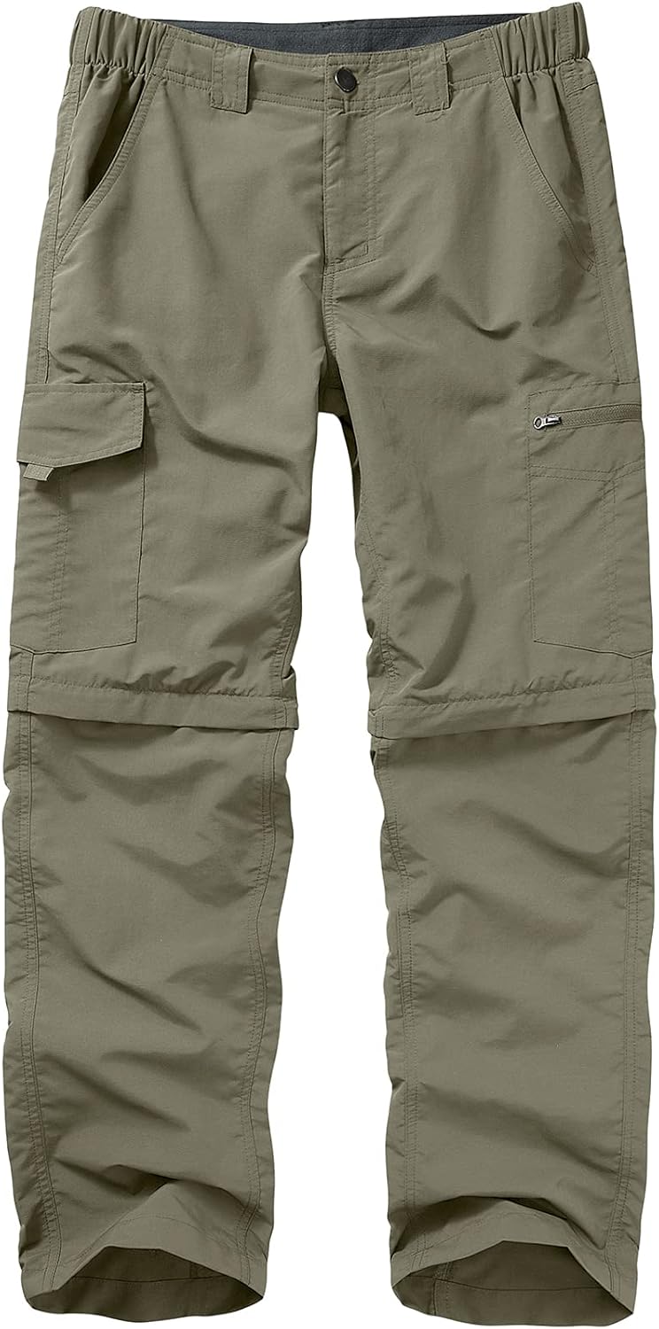 Mens Hiking Pants Convertible Quick Dry Zip Off for Outdoor Use