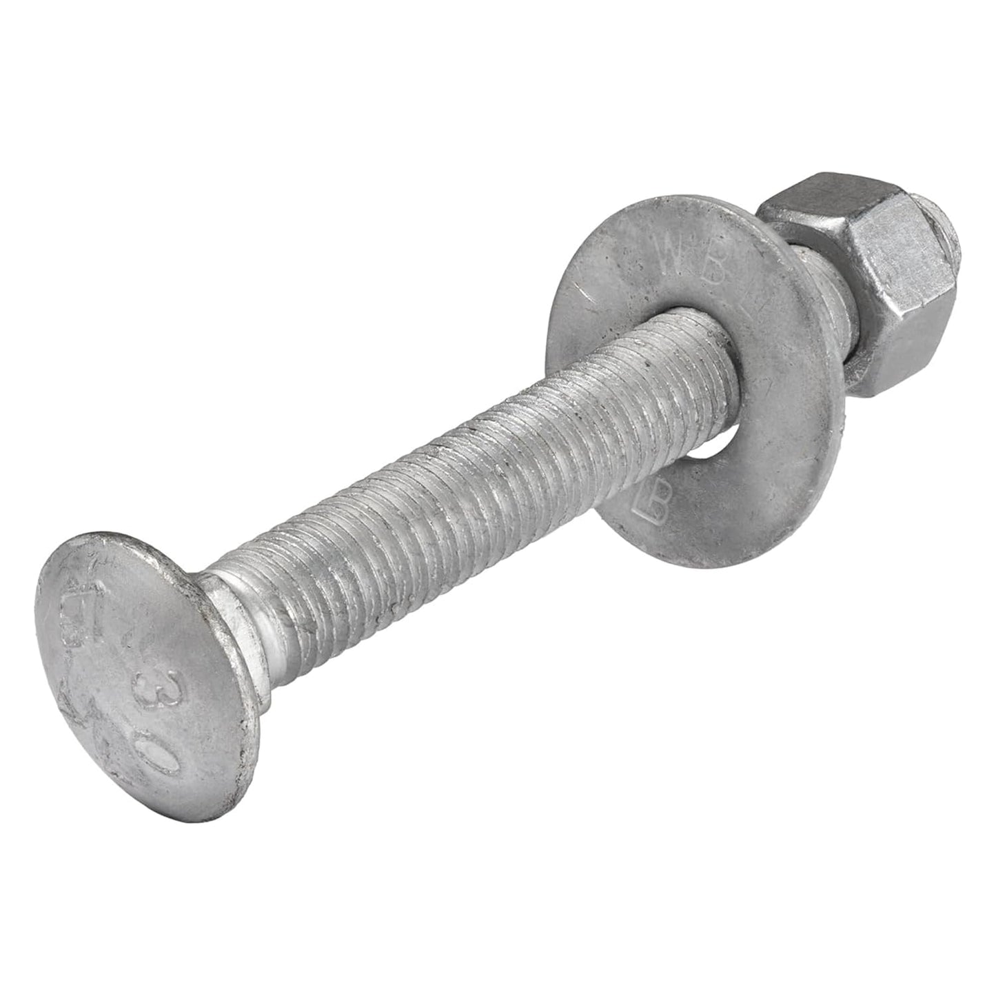 3/8 x 3-1/2 Galvanized Carriage Bolt Kit for Heavy Duty Use