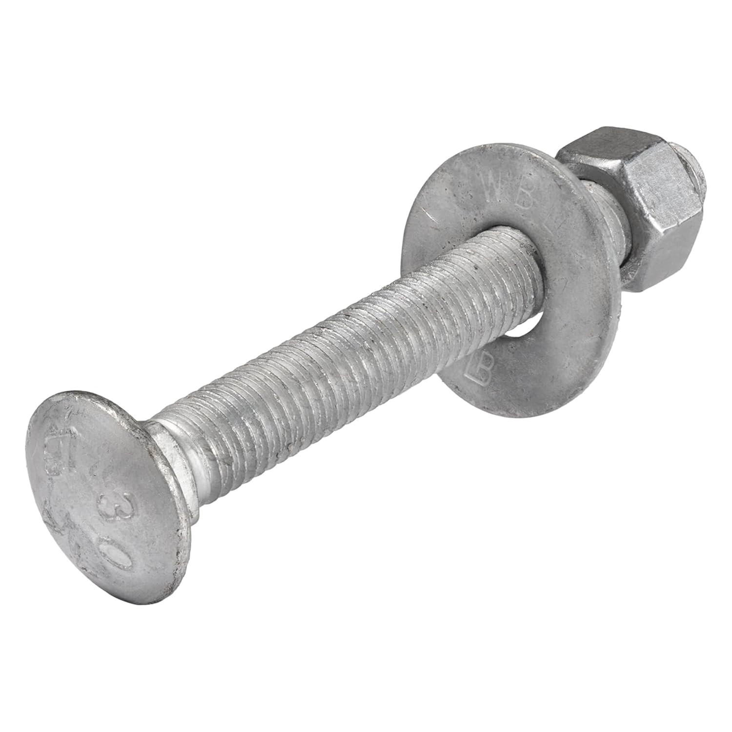 3/8 x 3-1/2 Galvanized Carriage Bolt Kit for Heavy Duty Use