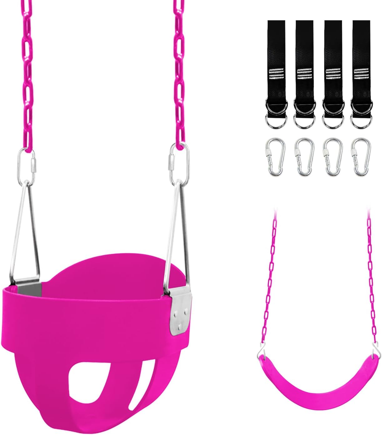 Toddler Swing Set for Outside - High Back Full Bucket Seat