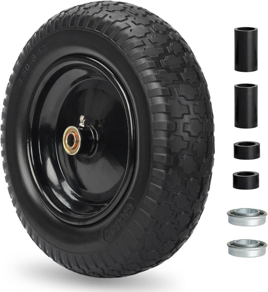 14.5 Wheelbarrow Tire Solid Flat-free Replacement for Trolleys