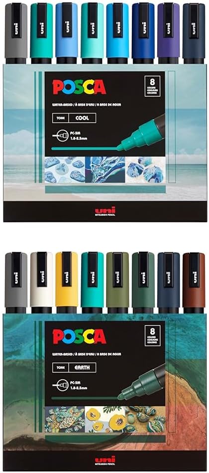 Posca Markers Bundle - 16 Medium Paint Markers for Artists