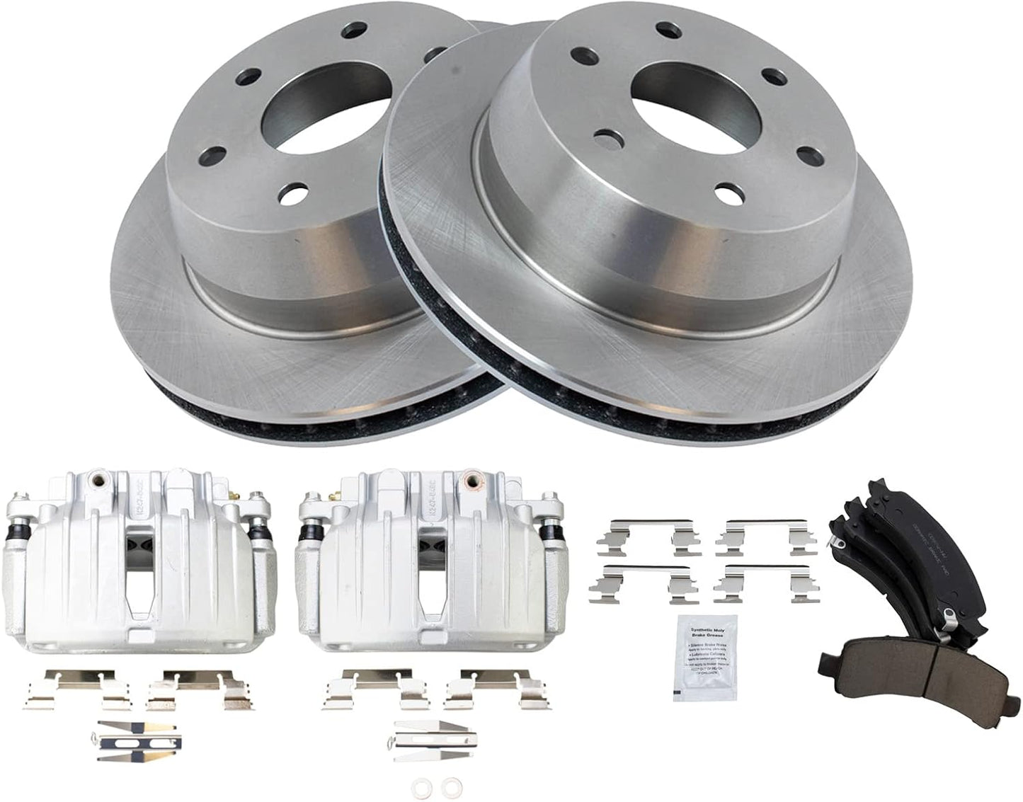 TRQ Rear Brake Pad & Rotor Kit for Cadillac Escalade & More
