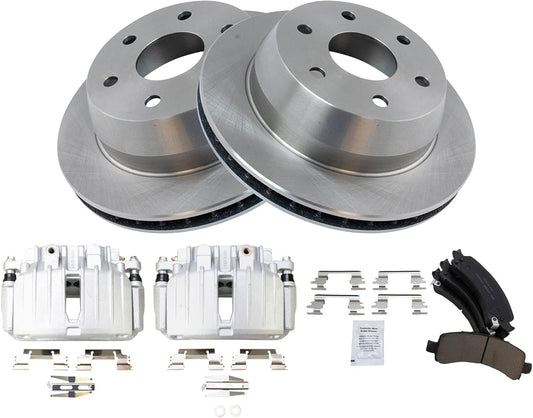 TRQ Rear Brake Pad & Rotor Kit for Cadillac Escalade & More