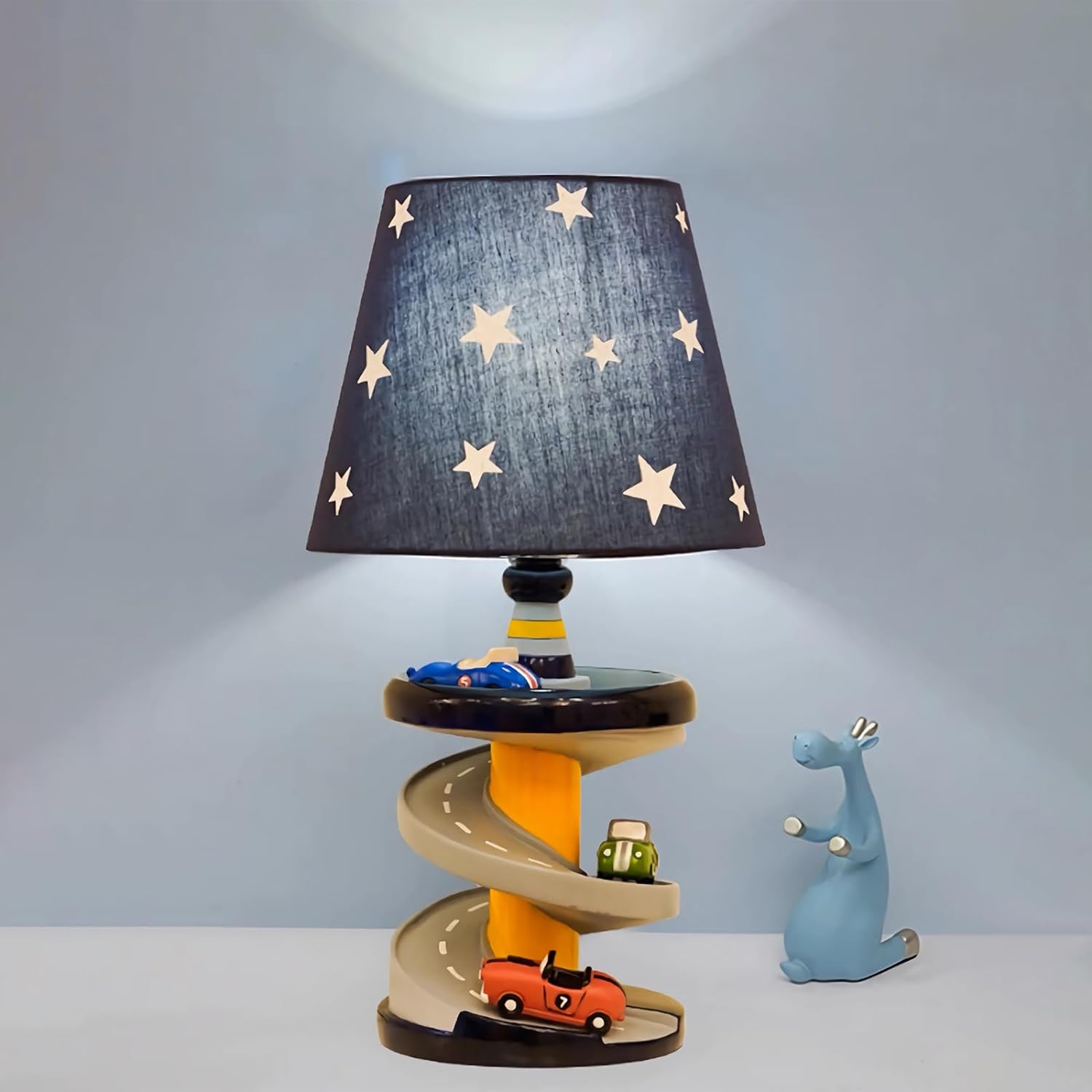 Adorable 14 Inch Racing Car Desk Lamp for Kids' Bedroom Decor