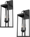 Outdoor Wall Sconce Lights 20in Tall Transitional Black - Timeless