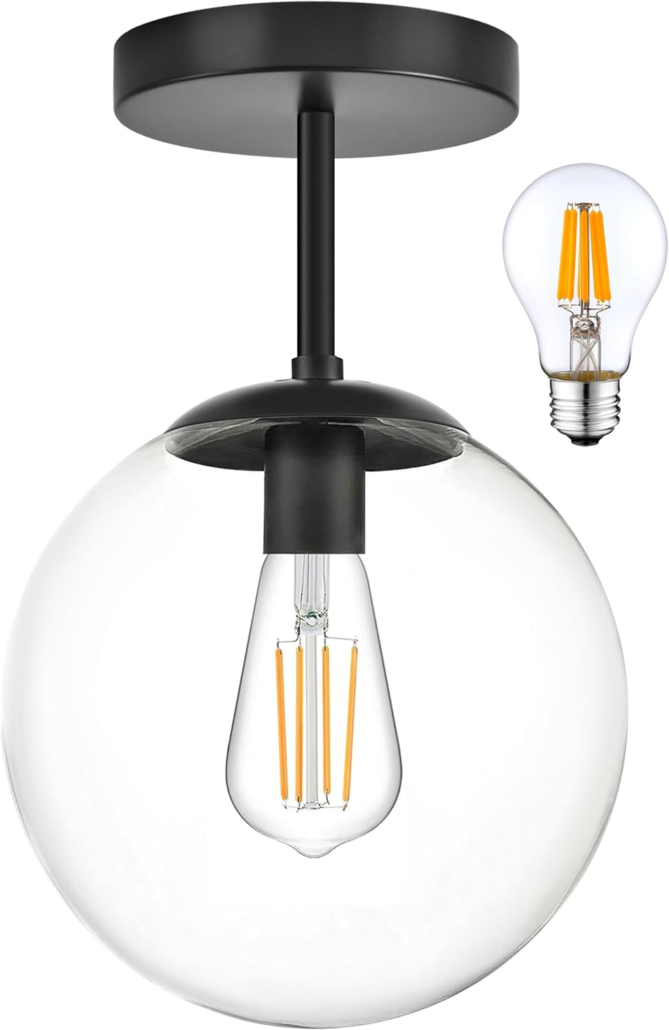 Globe Semi Flush Mount Ceiling Light for Modern Spaces