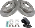 TRQ Rear Brake Pad & Rotor Kit Compatible with 2012-17 Accent Rio