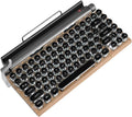 83-Key Mechanical Keyboard Retro Typewriter Bluetooth - Clicky Wood