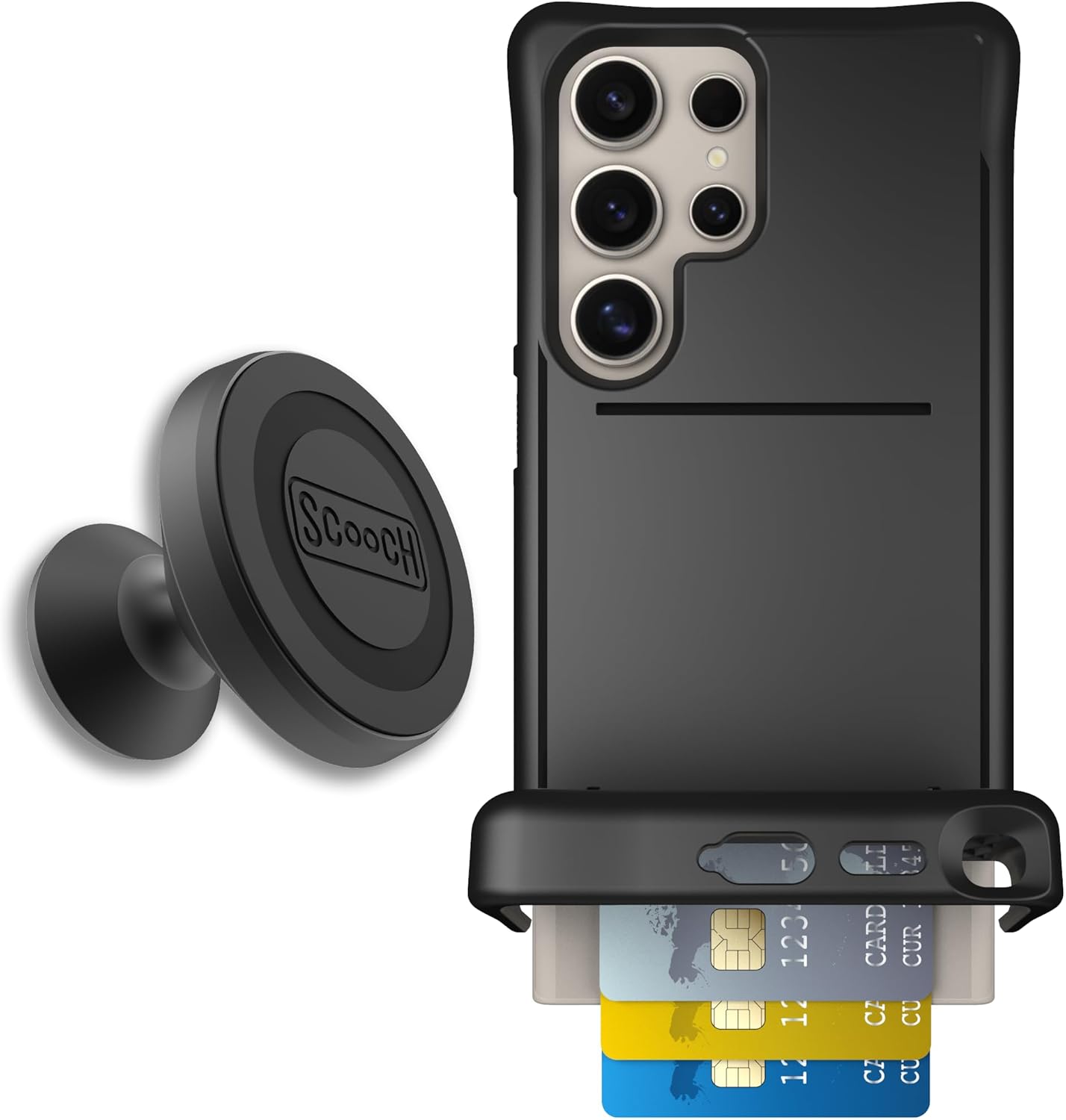 Scooch Galaxy S24 Ultra Case with Hidden Wallet and Kickstand
