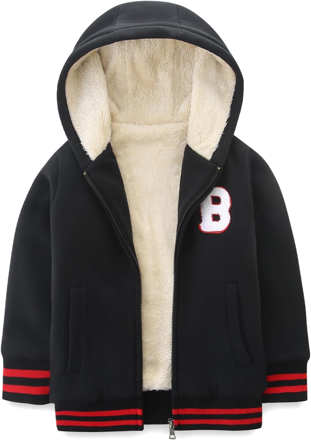 Bumeex Kids Sherpa Fleece Lined Jacket for All Seasons