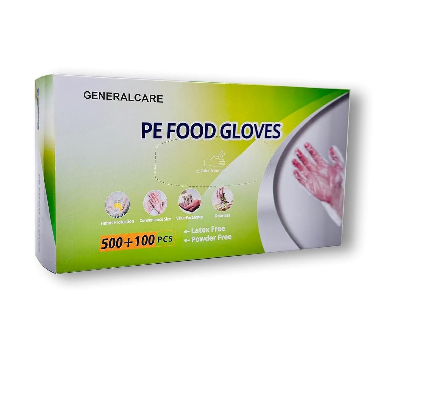 600 Pcs GENERALCARE Disposable Gloves: Safe Food Handling