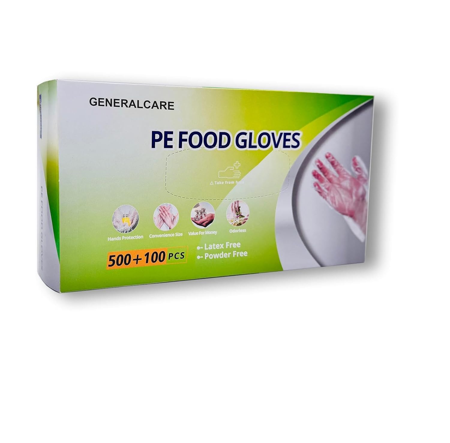 600 Pcs GENERALCARE Disposable Gloves: Safe Food Handling
