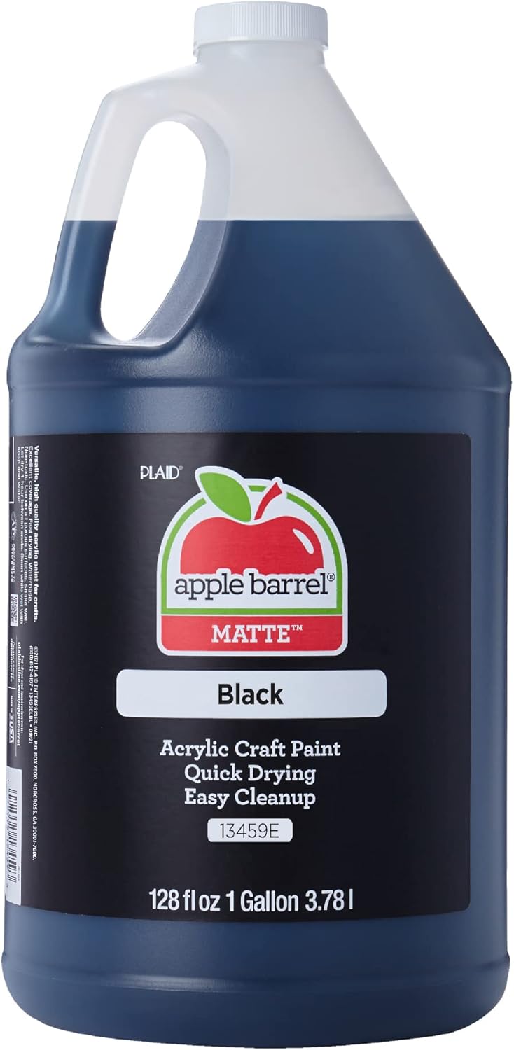 Apple Barrel One Gallon Black Acrylic Paint for Crafts