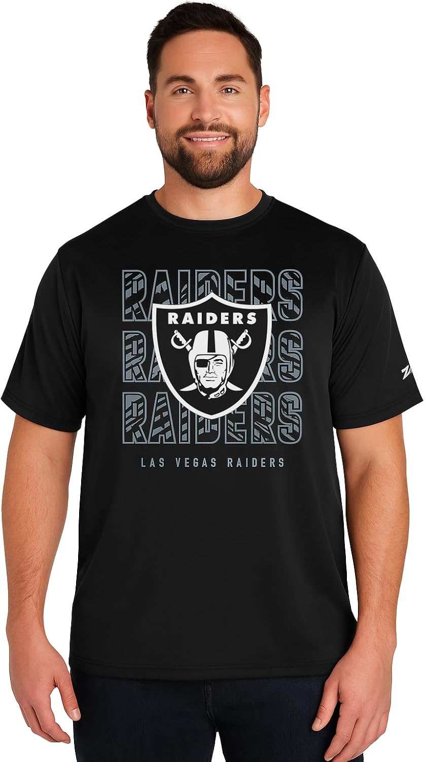 Zubaz NFL Men's Short Sleeve Team Graphic T-Shirt for Fans