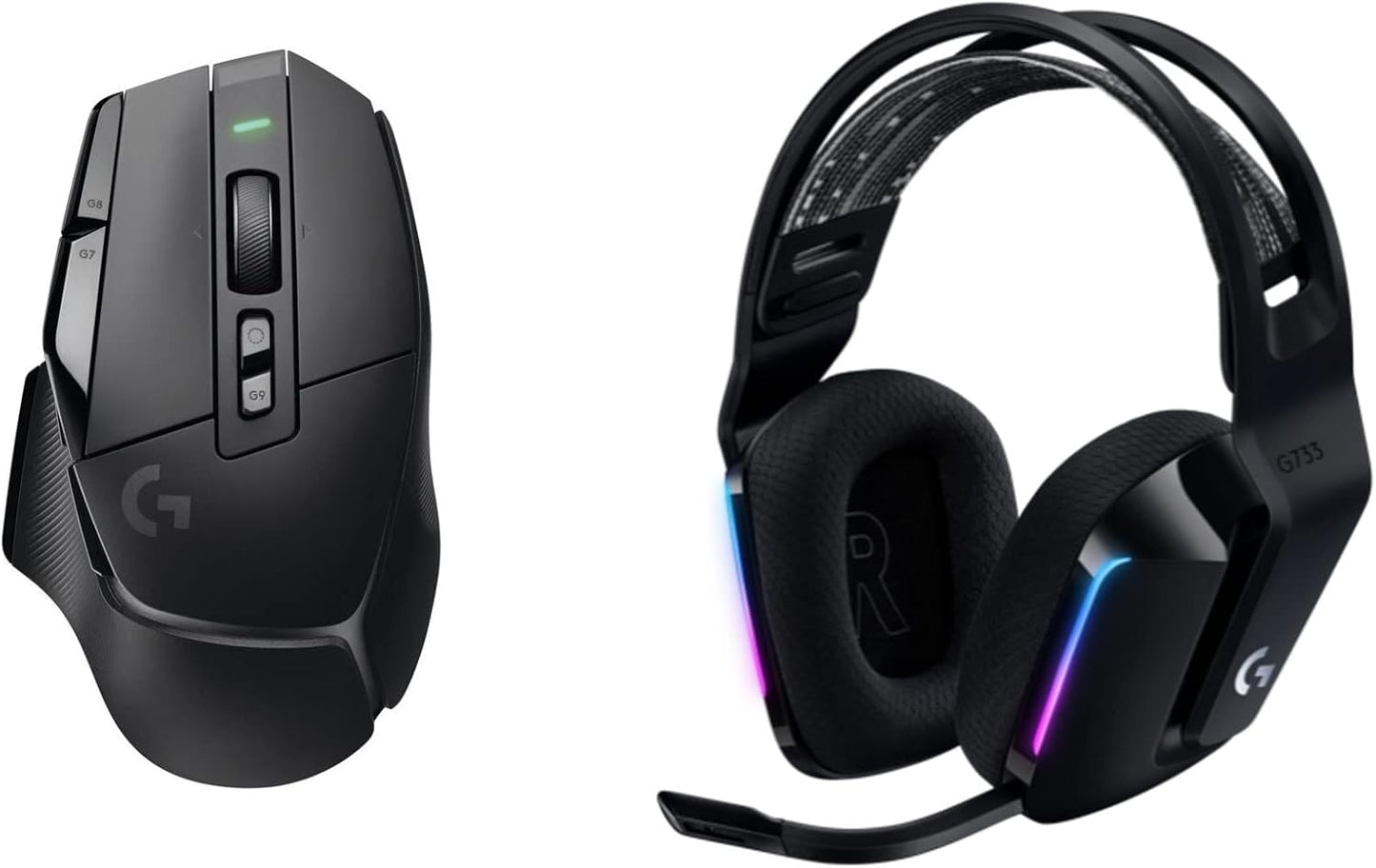 Logitech G502 X Lightspeed Wireless Gaming Mouse and G733 Headset