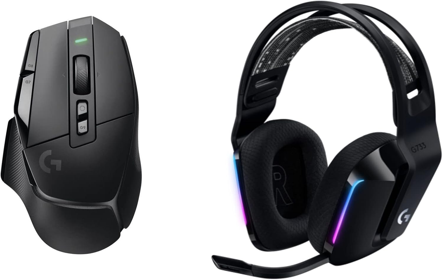 Logitech G502 X Lightspeed Wireless Gaming Mouse and G733 Headset