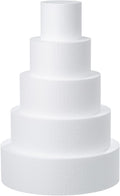 Crafare 5 Tier Round Foam Cake Dummies Set 20 in Tall - Practice