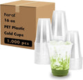 Karat 16oz Plastic Cups for Iced Coffee and Smoothies - 1000 ct
