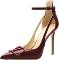 Women's Pointed-Toe Strappy High-Heeled Shoes - Sleek Stiletto Style